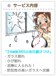 トラブル救Q隊.24のサービス内容です